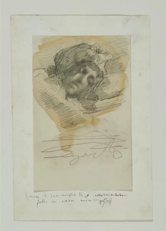 Ritratto di Bice Segantini addormentata - Civico Gabinetto dei Disegni, Castello Sforzesco, Milano